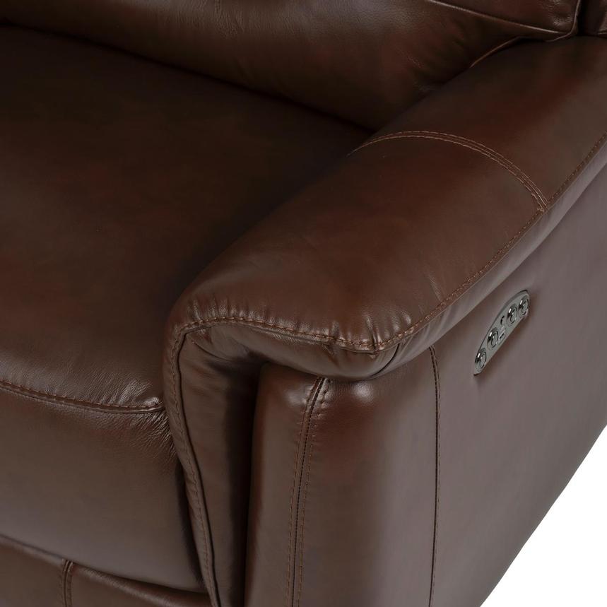 Naya Brown Leather Power Reclining Sectional with 7PCS/3PWR  alternate image, 9 of 11 images.