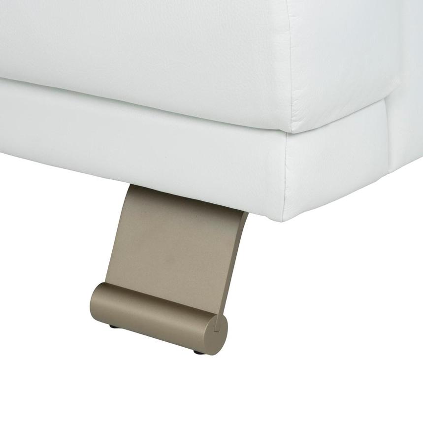 Rio White II Leather Corner Sofa w/Right Chaise  alternate image, 9 of 9 images.
