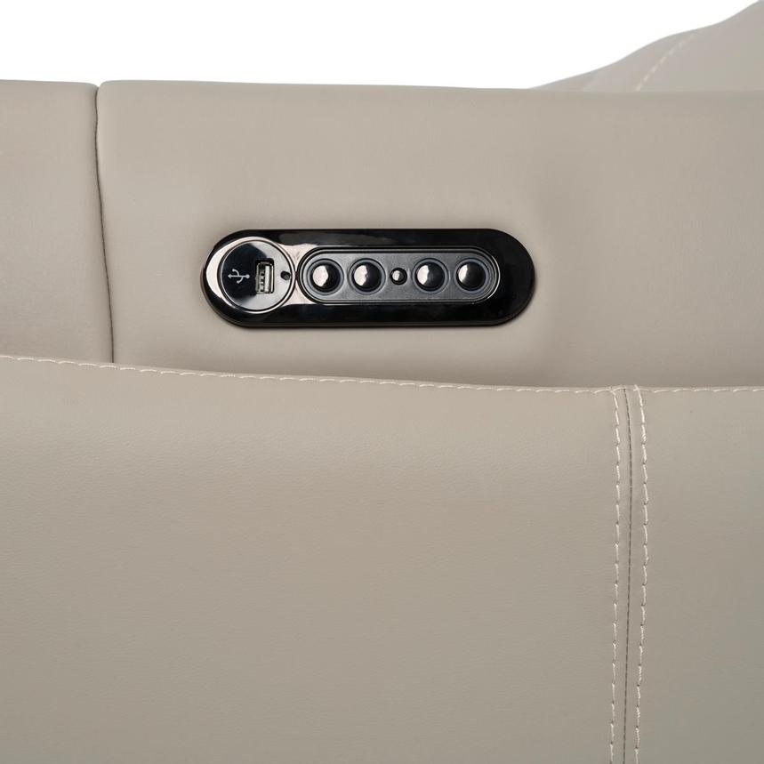 Luke 2.0 Taupe Leather Power Reclining Sectional with 6PCS/3PWR  alternate image, 12 of 12 images.