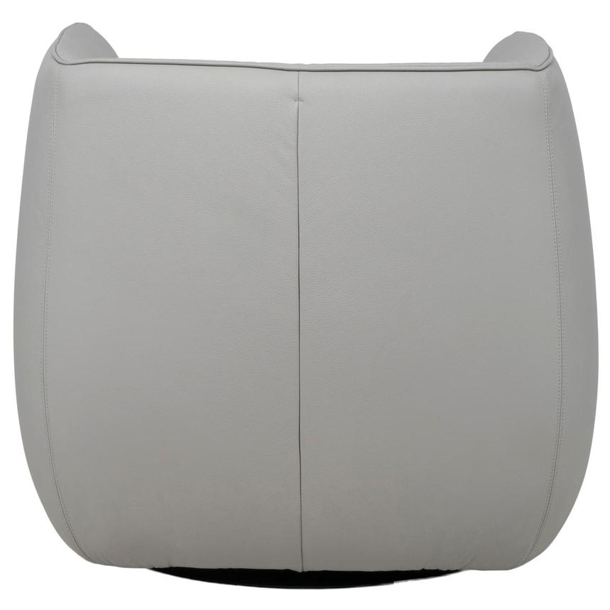 Aria Light Gray Leather Accent Chair  alternate image, 4 of 7 images.