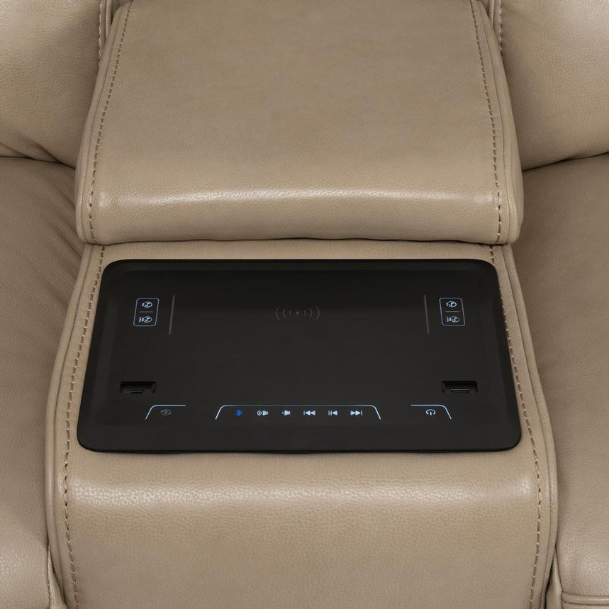 Epic Taupe Leather Power Reclining Loveseat  alternate image, 11 of 12 images.