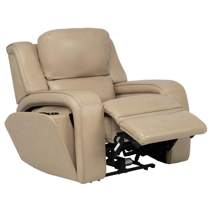 Epic Taupe Leather Power Recliner  alternate image, 4 of 12 images.