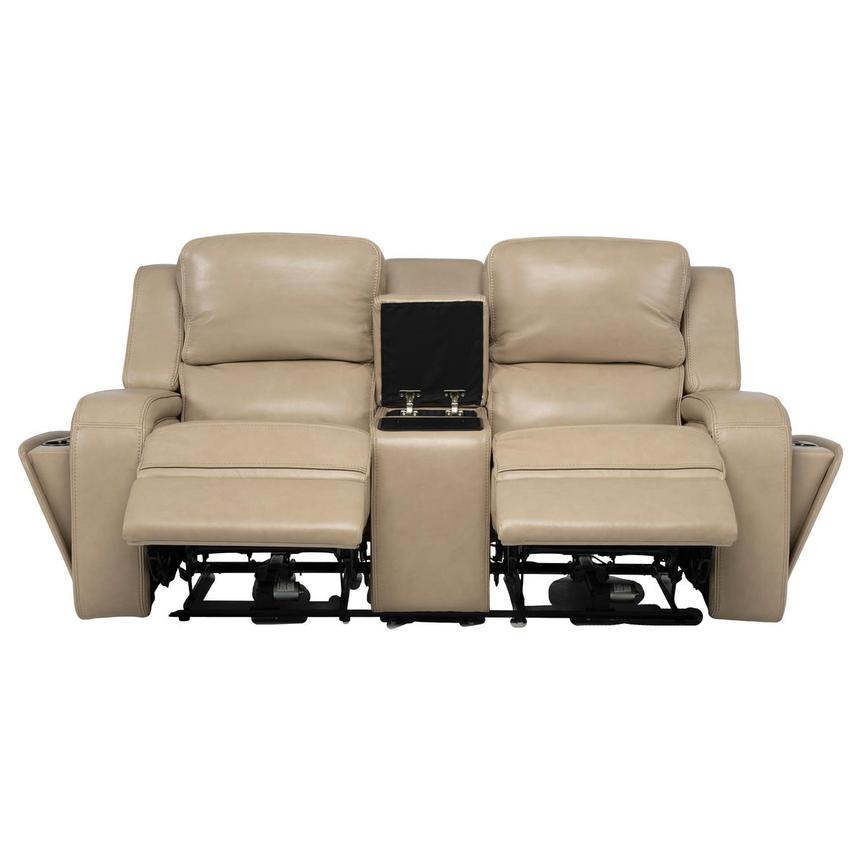 Epic Taupe Leather Power Reclining Loveseat alternate image, 2 of 12 images.