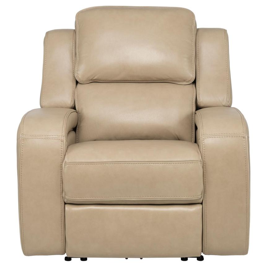 Epic Taupe Leather Power Recliner alternate image, 2 of 12 images.