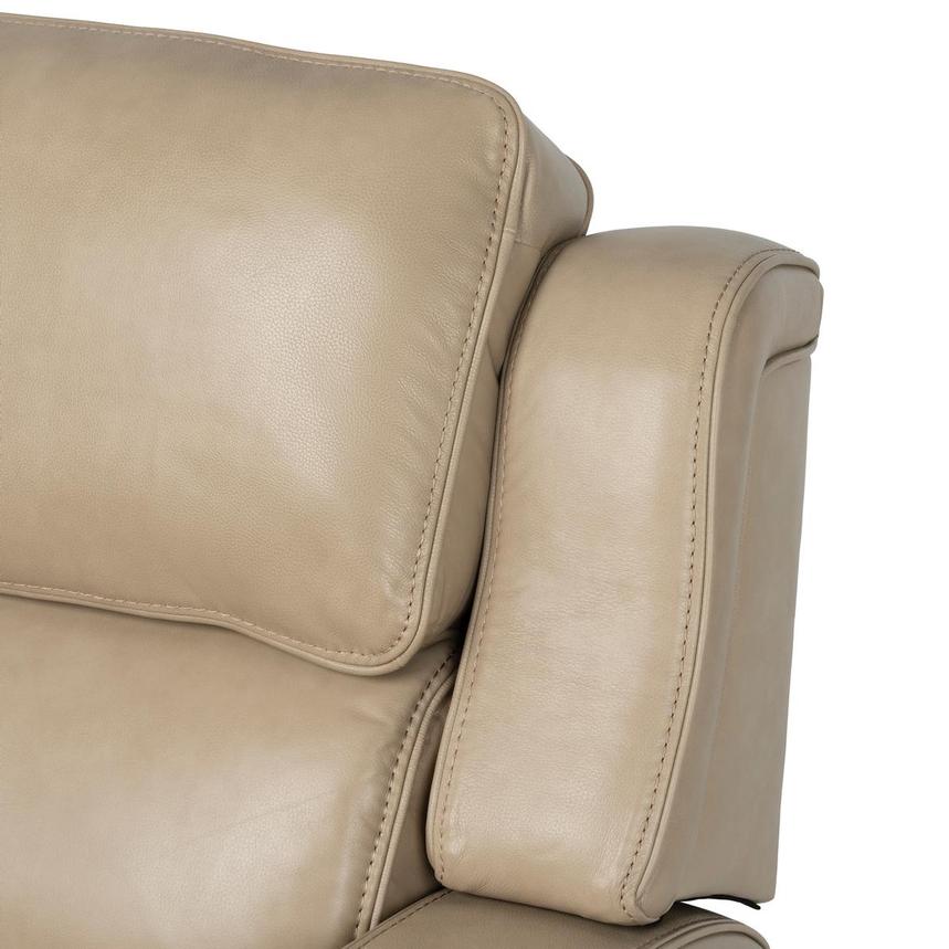 Epic Taupe Leather Power Reclining Sofa  alternate image, 9 of 14 images.