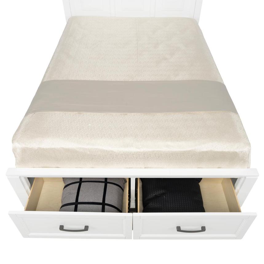 Eason White Twin Storage Bed  alternate image, 4 of 8 images.