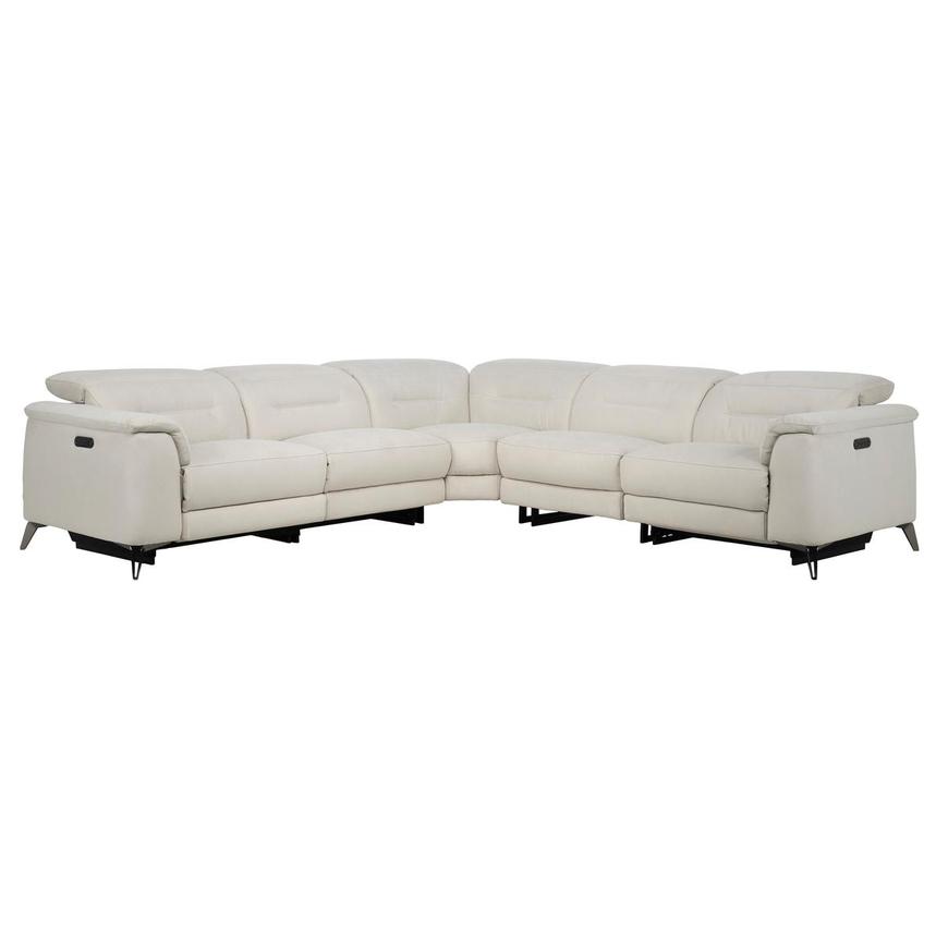 Claribel II Ivory Power Reclining Sectional with 5PCS/2PWR  main image, 1 of 10 images.