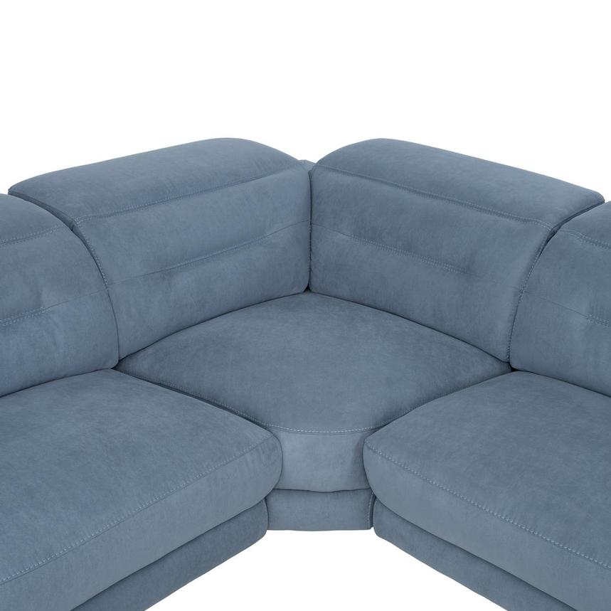 Claribel II Light Blue Power Reclining Sectional with 5PCS/3PWR  alternate image, 4 of 10 images.