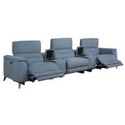 Claribel II Light Blue Home Theater Seating with 5PCS/2PWR  alternate image, 3 of 12 images.