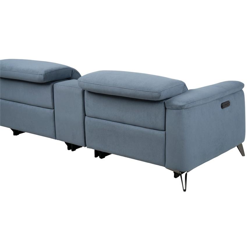 Claribel II Light Blue Home Theater Seating with 5PCS/2PWR  alternate image, 4 of 12 images.