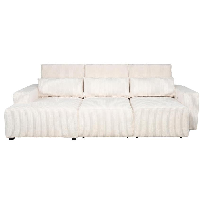 Flow White Sliding Sofa w/Left Chaise  alternate image, 2 of 13 images.