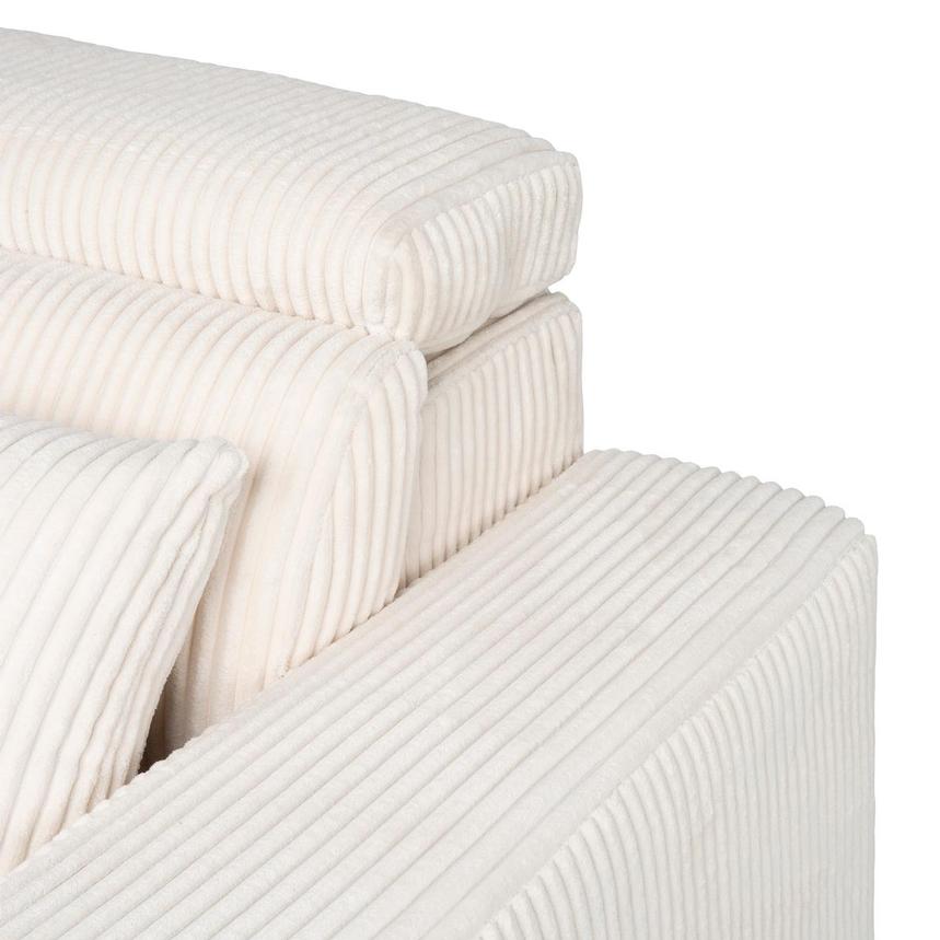 Flow White Sliding Sofa w/Left Chaise  alternate image, 7 of 13 images.