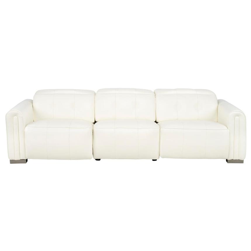 Dolomite White 2.0 3PWR Oversized Leather Sofa  main image, 1 of 13 images.