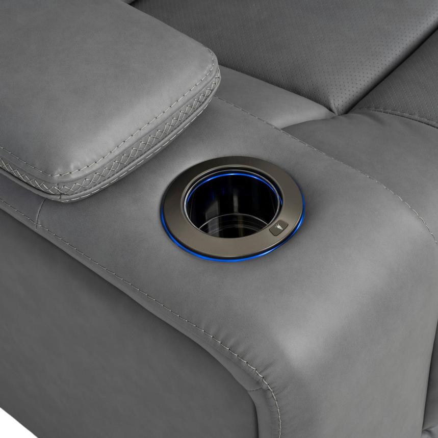 Odyssey Cobalt 5PCS/3PWR Leather Power Reclining Sectional  alternate image, 14 of 17 images.