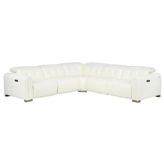 Dolomite White 2.0 Leather Power Reclining Sectional with 5PCS/2PWR