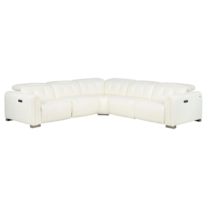 Dolomite White 2.0 Leather Power Reclining Sectional with 5PCS/3PWR