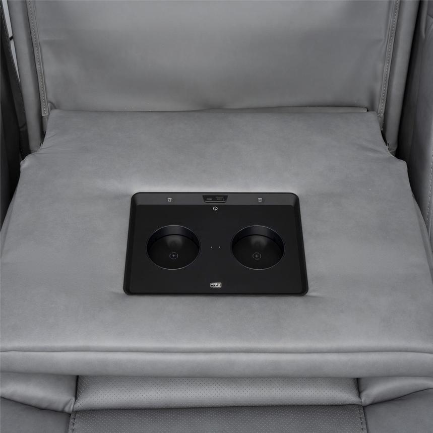 Odyssey Cobalt 6PCS/3PWR Leather Power Reclining Sectional w/Beverage Cooler  alternate image, 14 of 20 images.