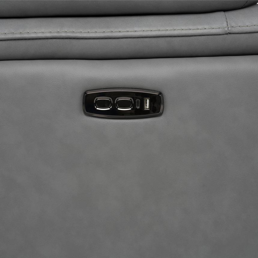 Odyssey Cobalt 6PCS/3PWR Leather Power Reclining Sectional w/Beverage Cooler  alternate image, 19 of 19 images.