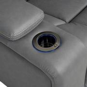 Cobalt 7PCS/3PWR Leather Power Reclining Sectional w/Beverage Cooler  alternate image, 15 of 18 images.