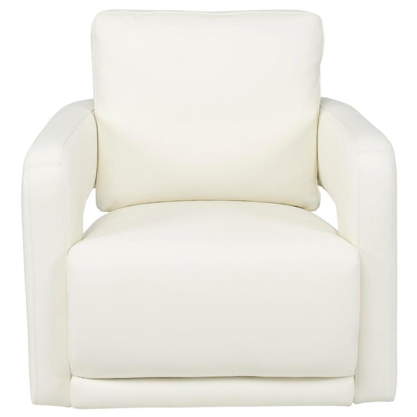 Carmello White Leather Swivel Chair  alternate image, 2 of 7 images.