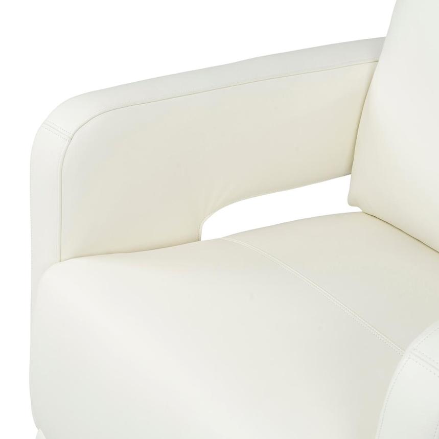 Carmello White Leather Swivel Chair  alternate image, 7 of 8 images.