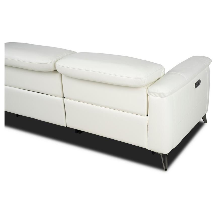 Anabel White 2.0 Leather Power Reclining Sectional with 4PCS/2PWR  alternate image, 4 of 10 images.