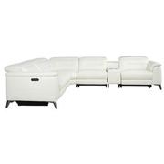 Anabel White 2.0 Leather Power Reclining Sectional with 6PCS/3PWR  alternate image, 3 of 12 images.