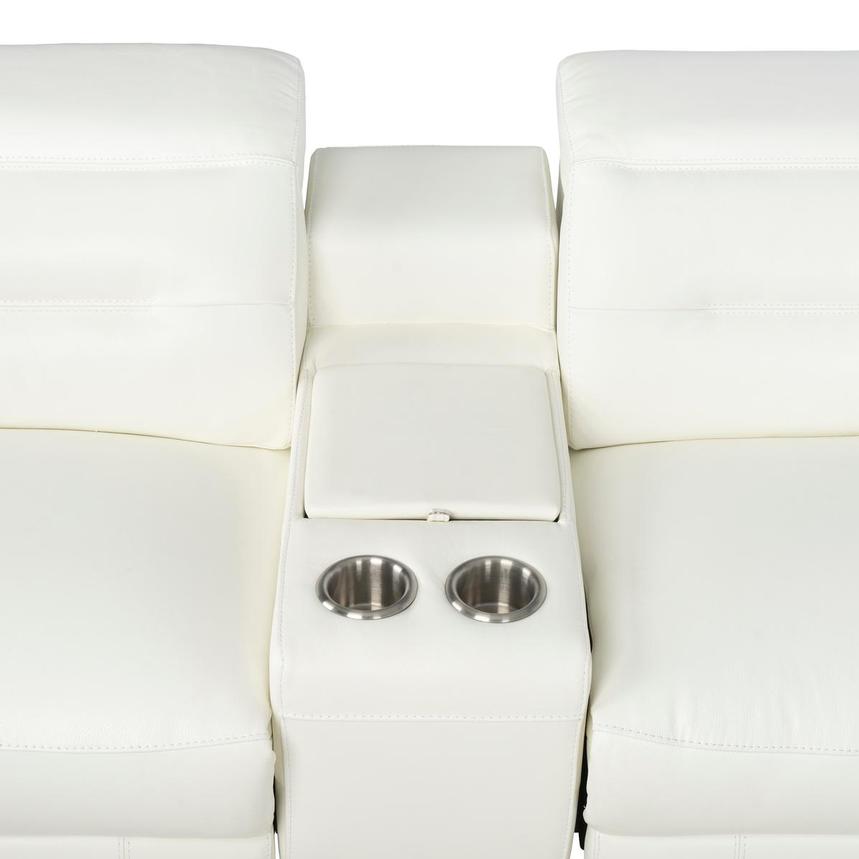 Anabel White 2.0 Leather Power Reclining Sectional with 6PCS/2PWR alternate image, 10 of 13 images.