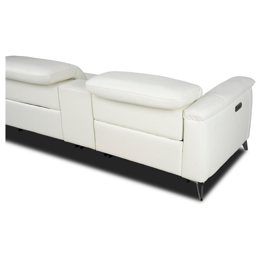 Anabel White 2.0 Leather Power Reclining Sectional with 7PCS/3PWR alternate image, 5 of 13 images.