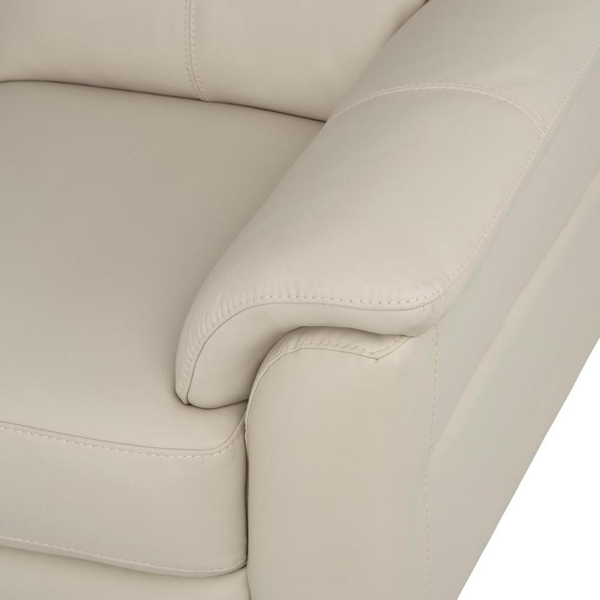 Bali Cream Leather Loveseat  alternate image, 7 of 8 images.