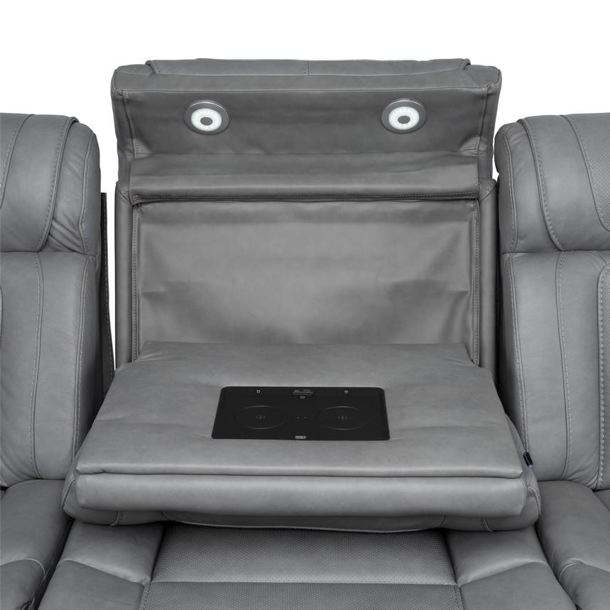 Cobalt Leather Power Reclining Sofa  alternate image, 7 of 13 images.
