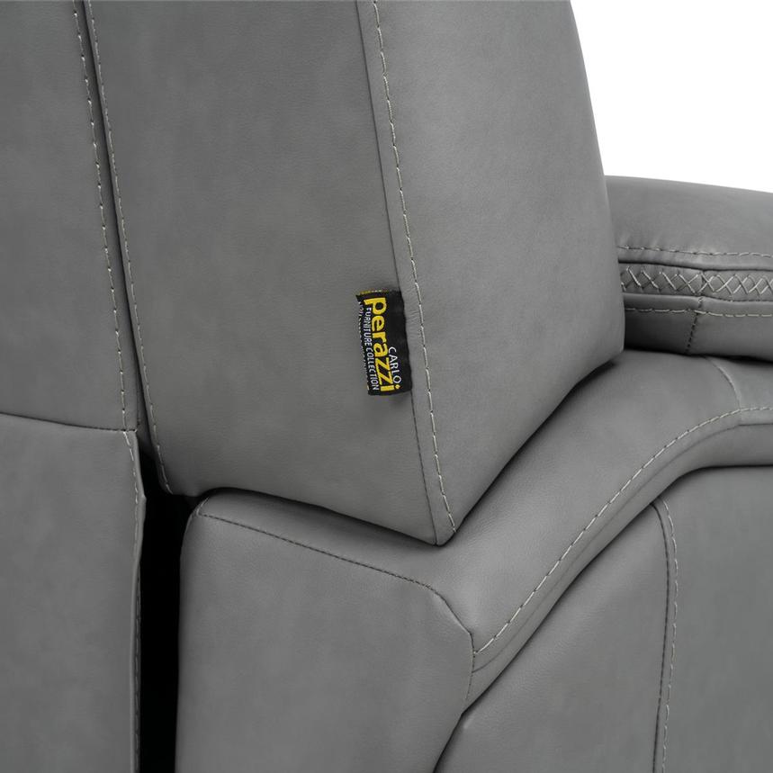Odyssey Cobalt Leather Reclining Sofa w/Beverage Cooler  alternate image, 14 of 16 images.