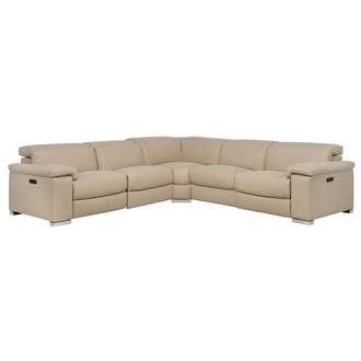 Karly Beige Power Reclining Sectional with 5PCS/3PWR