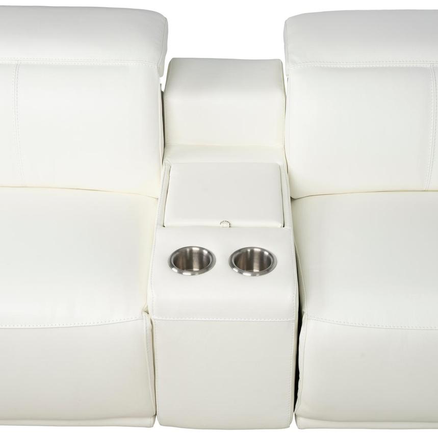 Davis 2.0 White Leather Power Reclining Sectional with 6PCS/3PWR alternate image, 7 of 13 images.