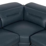 Anabel 2.0 Blue Leather Power Reclining Sectional with 6PCS/3PWR  alternate image, 4 of 13 images.