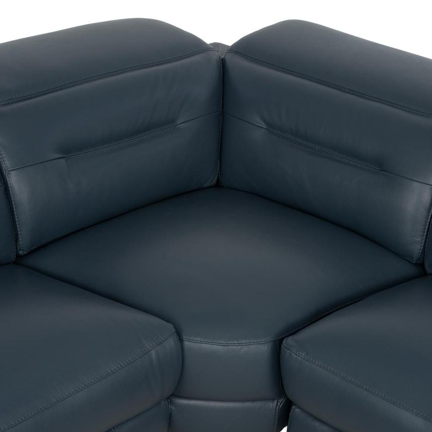 Anabel 2.0 Blue Leather Power Reclining Sectional with 7PCS/3PWR  alternate image, 4 of 13 images.
