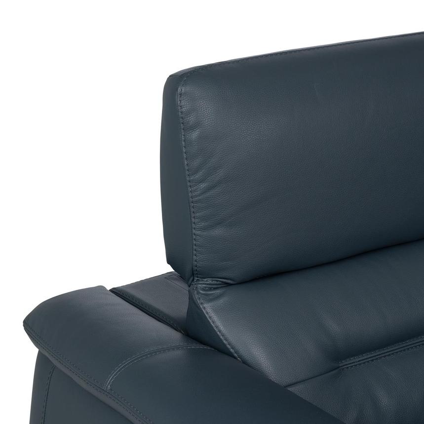 Anabel 2.0 Blue Leather Power Reclining Sectional with 7PCS/3PWR  alternate image, 10 of 13 images.