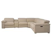 Karly Beige Power Reclining Sectional with 6PCS/3PWR  alternate image, 3 of 12 images.