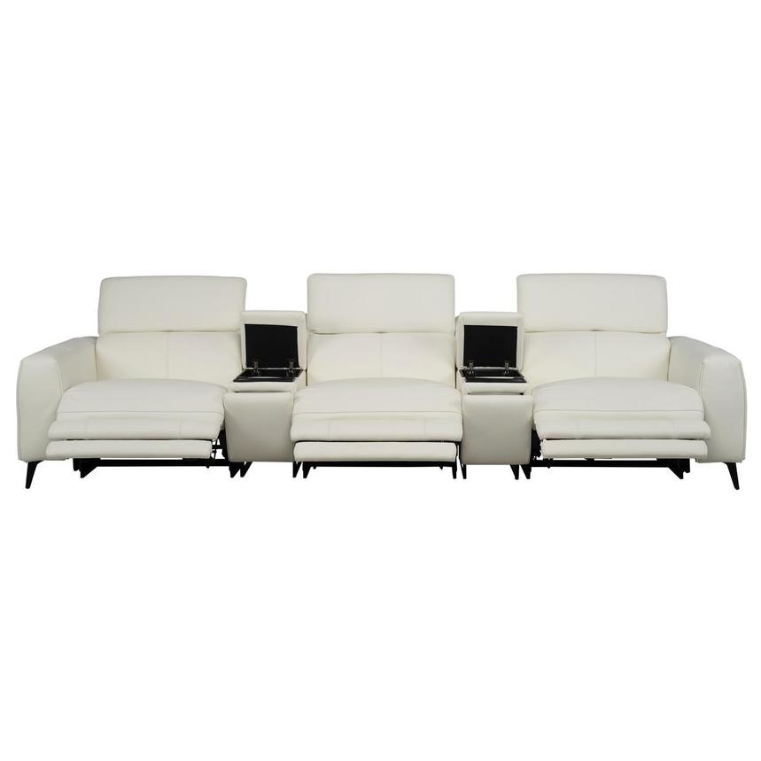 Luke 2.0 White Home Theater Seating w/3PWR  alternate image, 2 of 13 images.