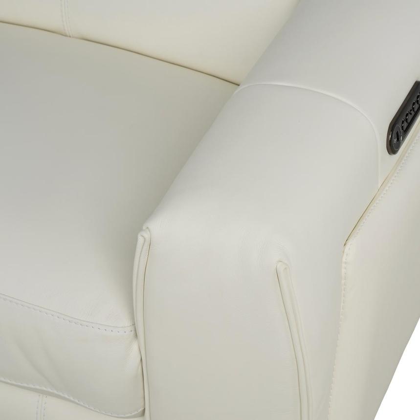 Luke 2.0 White Home Theater Leather Seating w/2PWR  alternate image, 7 of 9 images.