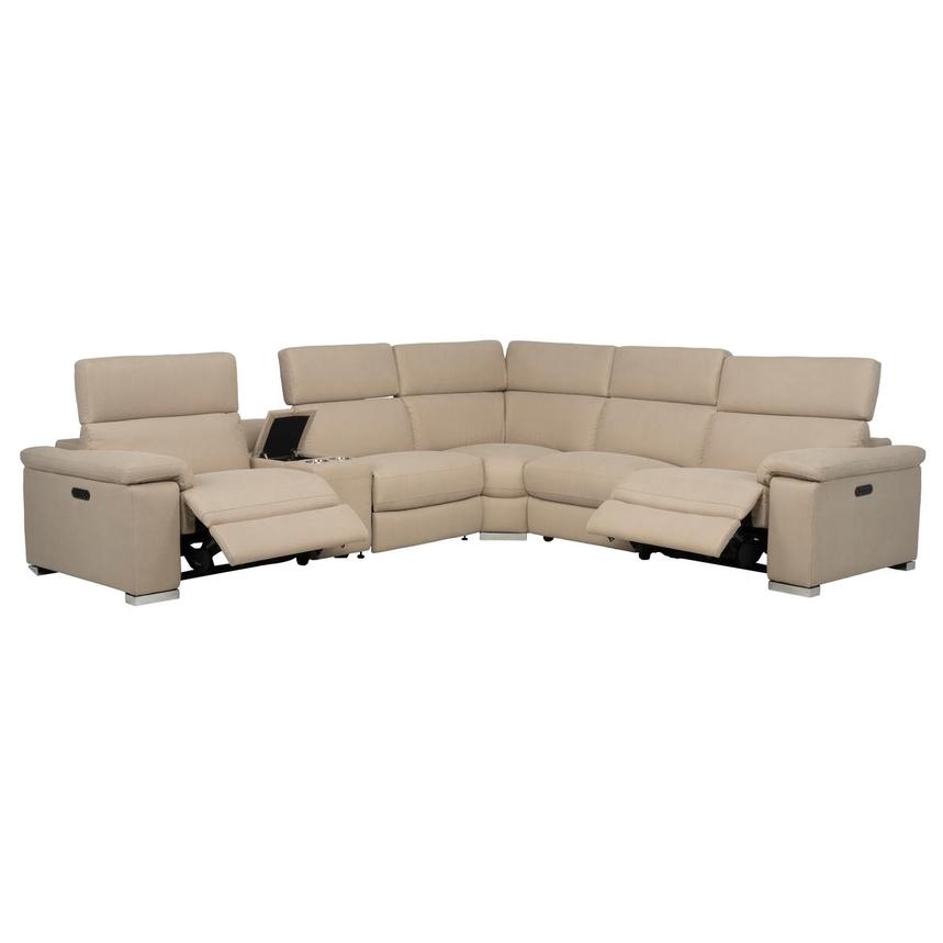 Karly Beige Power Reclining Sectional with 6PCS/2PWR  alternate image, 2 of 11 images.