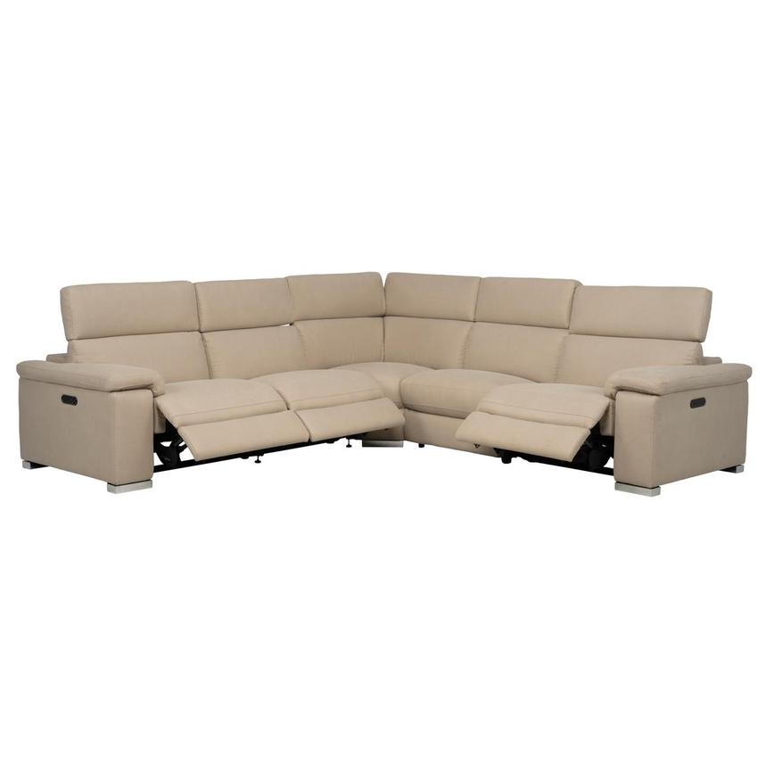 Karly Beige Power Reclining Sectional with 5PCS/3PWR alternate image, 2 of 9 images.