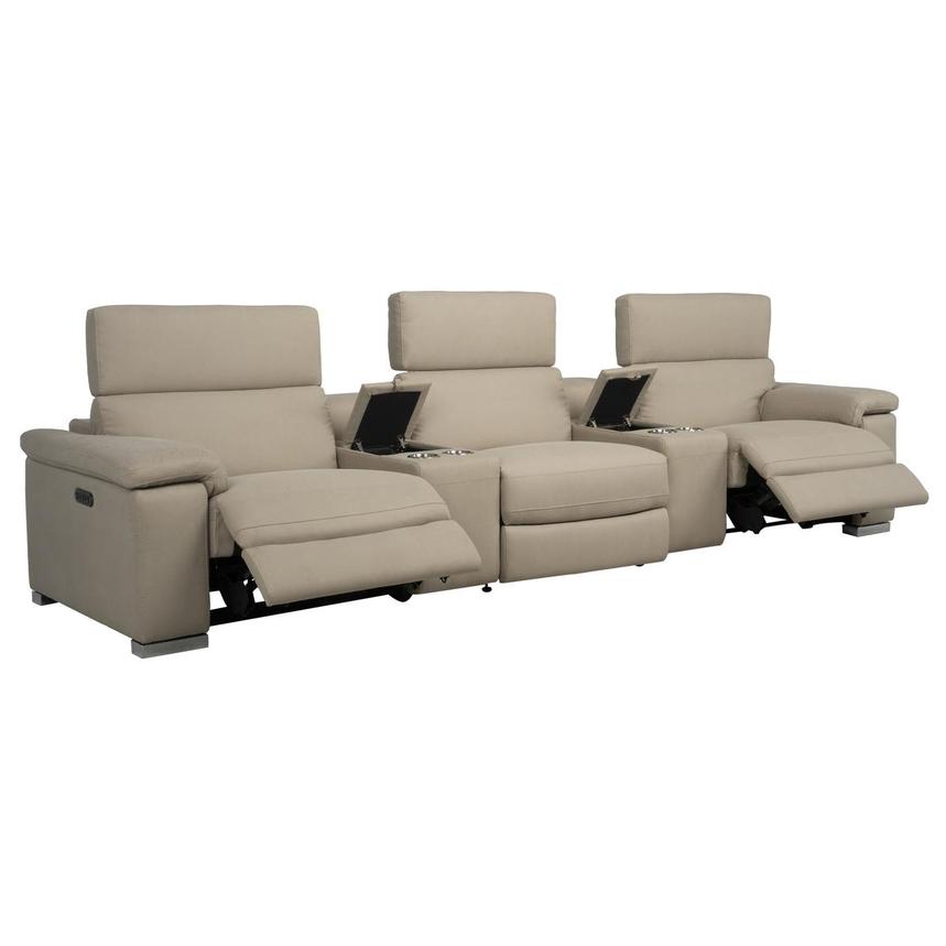Karly Beige Home Theater Seating with 5PCS/2PWR alternate image, 3 of 11 images.