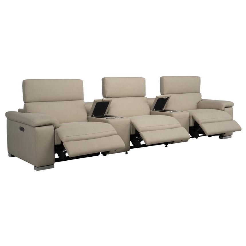Karly Beige Home Theater Seating with 5PCS/3PWR alternate image, 3 of 11 images.