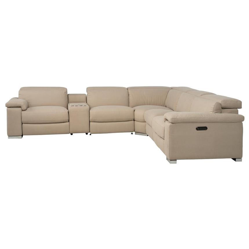 Karly Beige Power Reclining Sectional with 6PCS/2PWR alternate image, 3 of 11 images.