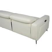 Luke 2.0 White Leather Power Reclining Sectional with 4PCS/2PWR  alternate image, 4 of 10 images.
