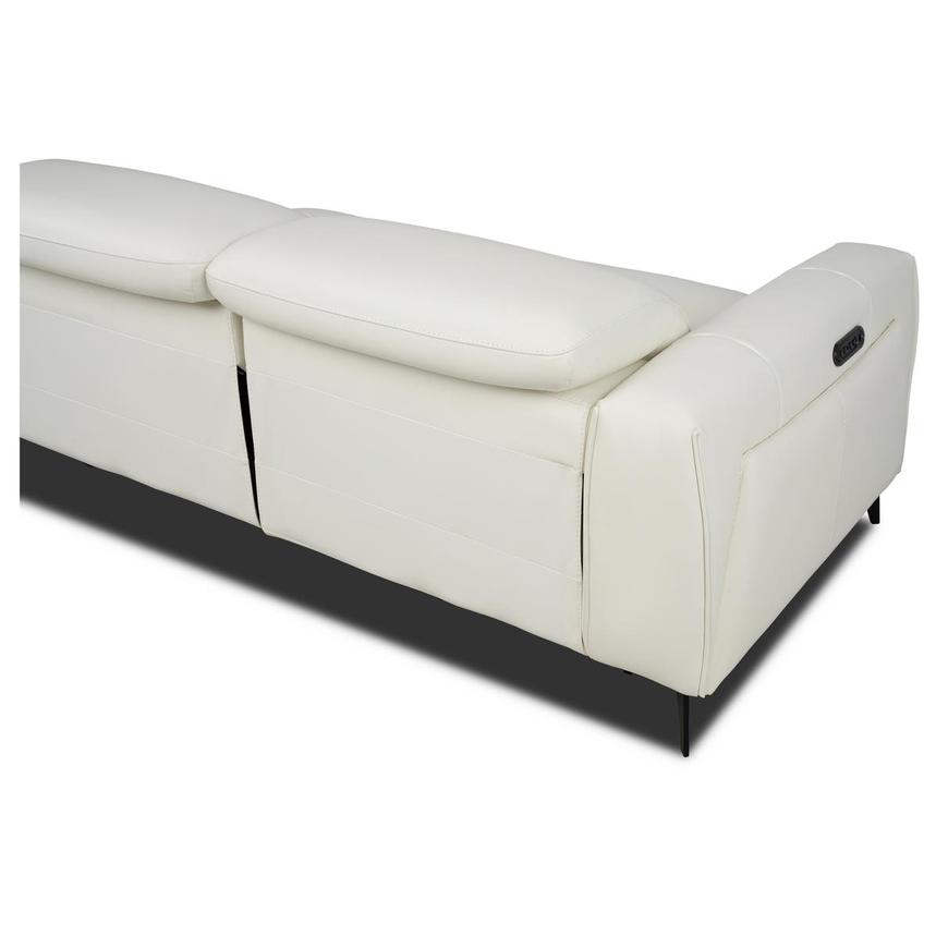 Luke 2.0 White Leather Power Reclining Sectional with 5PCS/3PWR  alternate image, 4 of 9 images.