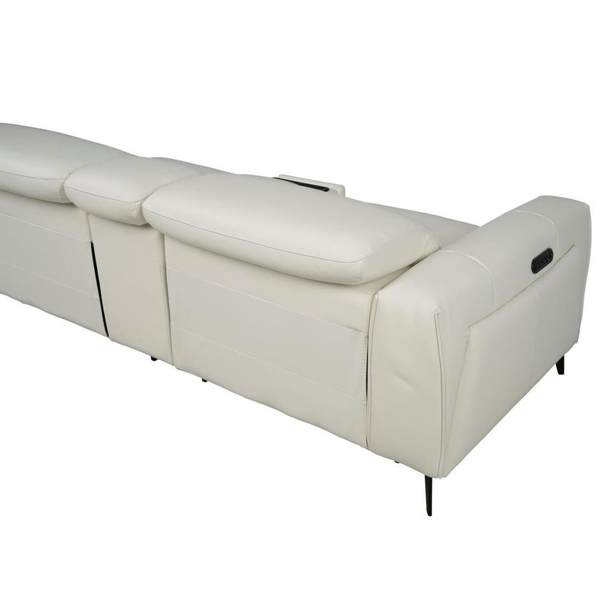 Luke 2.0 White Leather Power Reclining Sectional with 6PCS/2PWR  alternate image, 4 of 13 images.