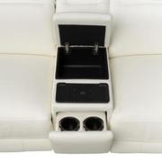 Luke 2.0 White Leather Power Reclining Sectional with 6PCS/2PWR  alternate image, 8 of 12 images.