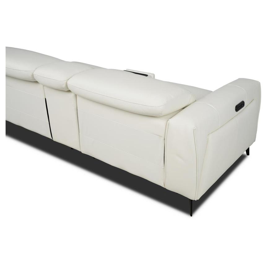Luke 2.0 White Leather Power Reclining Sectional with 6PCS/2PWR  alternate image, 4 of 12 images.
